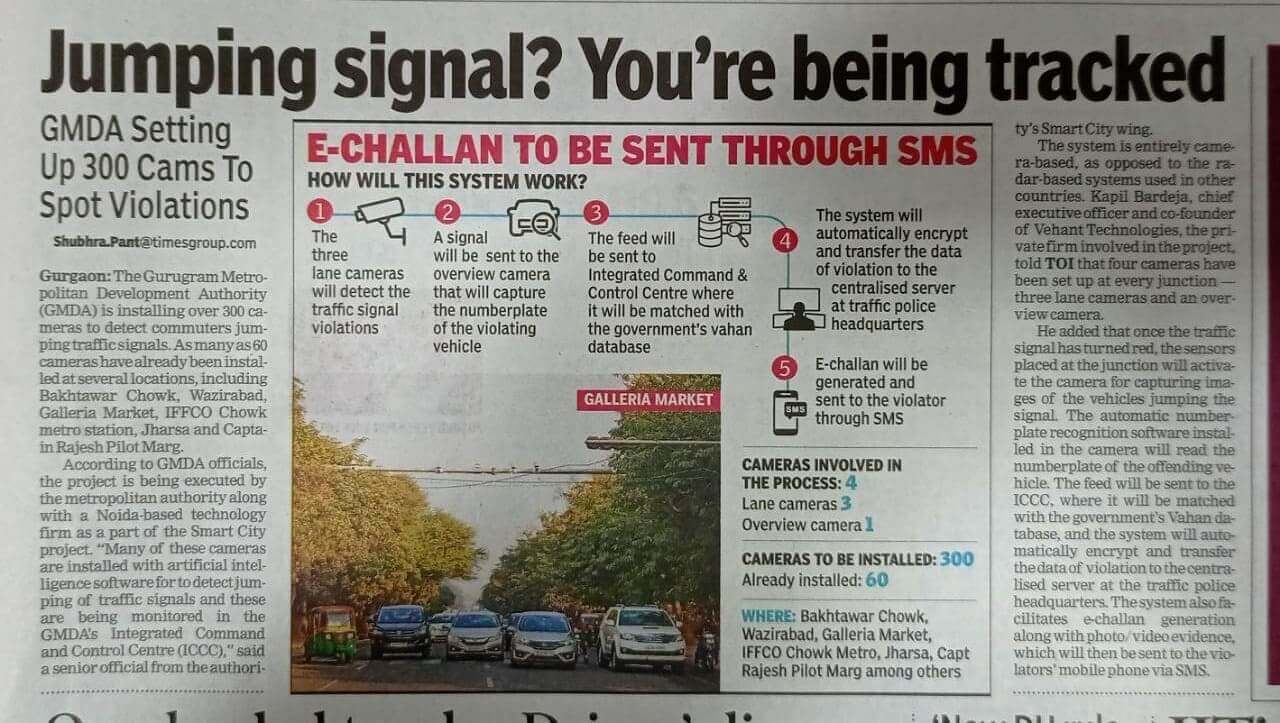 Times of India - Vehant, Smart City Project - Jumping Signal? You are being tracked